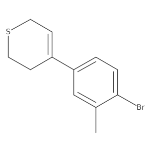 4-(4-Bromo-3-methylphenyl)-3,6-dihydro-2H-thiopyran Structure