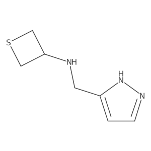 N-((1H-Pyrazol-3-yl)methyl)thietan-3-amine结构式