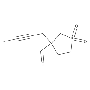3-(But-2-yn-1-yl)-1,1-dioxo-1lambda6-thiolane-3-carbaldehyde Structure