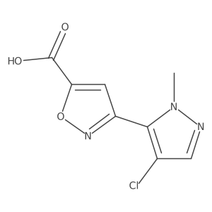 3-(4-chloro-1-methyl-1H-pyrazol-5-yl)-1,2-oxazole-5-carboxylic acid结构式