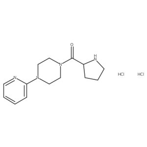 1-(pyridin-2-yl)-4-[(2S)-pyrrolidine-2-carbonyl]piperazine dihydrochloride Structure