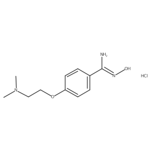 4-[2-(Dimethylamino)ethoxy]-N'-hydroxybenzene-1-carboximidamide hydrochloride结构式
