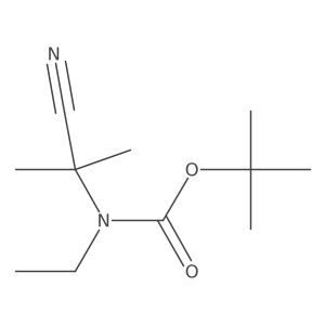 tert-butyl N-(1-cyano-1-methylethyl)-N-ethylcarbamate结构式