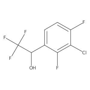 1-(3-Chloro-2,4-difluorophenyl)-2,2,2-trifluoroethan-1-ol结构式