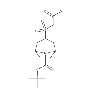 Tert-butyl 3-((2-methoxy-2-oxoethyl)sulfonyl)-8-azabicyclo[3.2.1]octane-8-carboxylate结构式