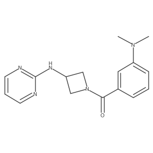 (3-(Dimethylamino)phenyl)(3-(pyrimidin-2-ylamino)azetidin-1-yl)methanone Structure