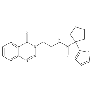 N-(2-(4-oxobenzo[d][1,2,3]triazin-3(4H)-yl)ethyl)-1-(thiophen-2-yl)cyclopentanecarboxamide Structure