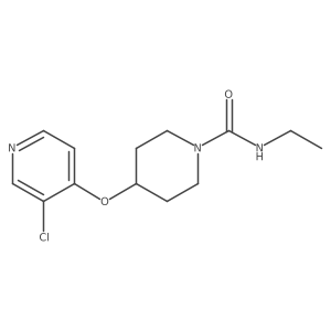 4-((3-chloropyridin-4-yl)oxy)-N-ethylpiperidine-1-carboxamide结构式