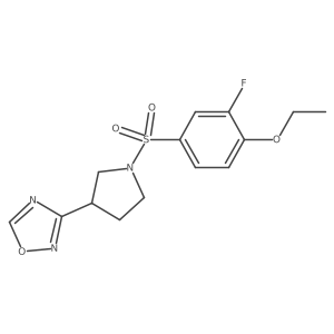 3-(1-((4-Ethoxy-3-fluorophenyl)sulfonyl)pyrrolidin-3-yl)-1,2,4-oxadiazole Structure