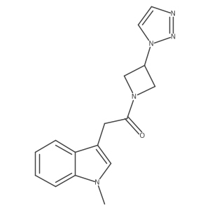 1-(3-(1H-1,2,3-triazol-1-yl)azetidin-1-yl)-2-(1-methyl-1H-indol-3-yl)ethanone Structure