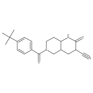 6-(4-Tert-butylbenzoyl)-2-oxo-1,3,4,4a,5,7,8,8a-octahydro-1,6-naphthyridine-3-carbonitrile结构式