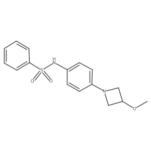 N-[4-(3-methoxyazetidin-1-yl)phenyl]benzenesulfonamide结构式