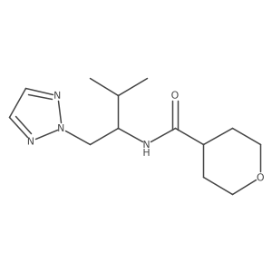 N-(3-methyl-1-(2H-1,2,3-triazol-2-yl)butan-2-yl)tetrahydro-2H-pyran-4-carboxamide Structure