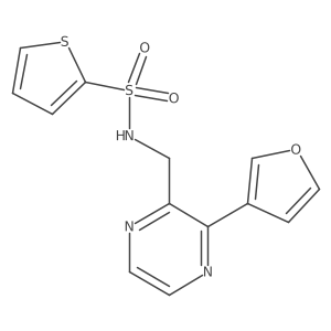 N-((3-(furan-3-yl)pyrazin-2-yl)methyl)thiophene-2-sulfonamide结构式
