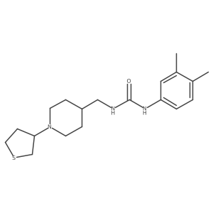 1-(3,4-Dimethylphenyl)-3-((1-(tetrahydrothiophen-3-yl)piperidin-4-yl)methyl)urea Structure