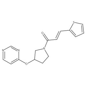 (E)-1-(3-(pyrimidin-4-yloxy)pyrrolidin-1-yl)-3-(thiophen-2-yl)prop-2-en-1-one Structure