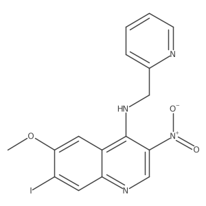 7-iodo-6-methoxy-3-nitro-N-(2-pyridinylmethyl)-4-Quinolinamine结构式