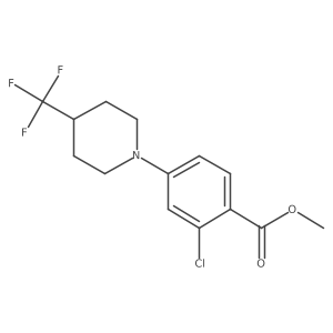 Methyl 2-chloro-4-[4-(trifluoromethyl)piperidino]benzenecarboxylate结构式