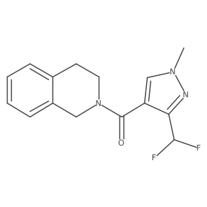 2-[3-(difluoromethyl)-1-methyl-1H-pyrazole-4-carbonyl]-1,2,3,4-tetrahydroisoquinoline Structure