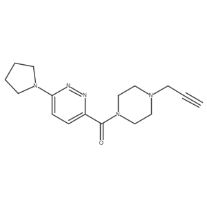 3-[4-(Prop-2-yn-1-yl)piperazine-1-carbonyl]-6-(pyrrolidin-1-yl)pyridazine结构式
