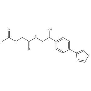 ({2-Hydroxy-2-[4-(thiophen-3-yl)phenyl]ethyl}carbamoyl)methyl acetate结构式