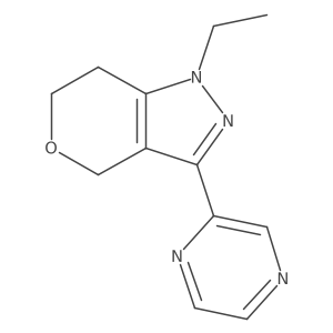 1-Ethyl-3-(pyrazin-2-yl)-1,4,6,7-tetrahydropyrano[4,3-c]pyrazole Structure
