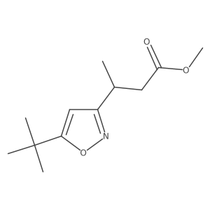 Methyl 3-(5-tert-butyl-1,2-oxazol-3-yl)butanoate结构式