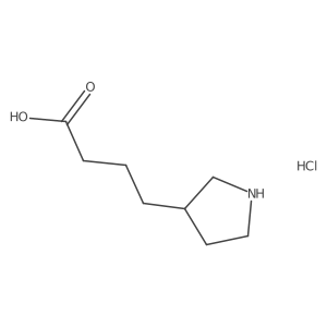 4-(Pyrrolidin-3-yl)butanoic acid hydrochloride结构式