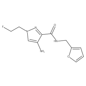 4-amino-1-(2-fluoroethyl)-N-[(furan-2-yl)methyl]-1H-pyrazole-3-carboxamide Structure