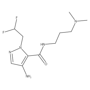 4-Amino-1-(2,2-difluoroethyl)-N-[3-(dimethylamino)propyl]-1H-pyrazole-5-carboxamide Structure