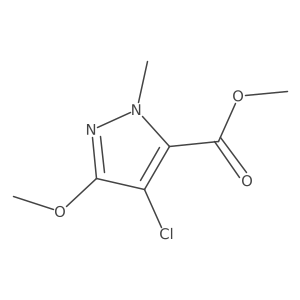 Methyl 4-chloro-3-methoxy-1-methyl-1H-pyrazole-5-carboxylate Structure