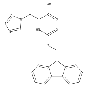 2-({[(9H-fluoren-9-yl)methoxy]carbonyl}amino)-3-(1H-1,2,4-triazol-1-yl)butanoic acid结构式