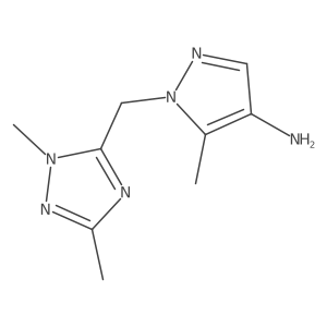 1-[(dimethyl-1H-1,2,4-triazol-5-yl)methyl]-5-methyl-1H-pyrazol-4-amine Structure