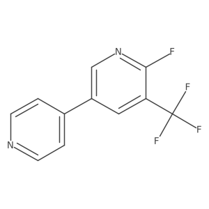 2-Fluoro-5-(pyridin-4-yl)-3-(trifluoromethyl)pyridine Structure