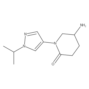 5-amino-1-[1-(propan-2-yl)-1H-pyrazol-4-yl]piperidin-2-one结构式