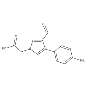 2-[3-(4-aminophenyl)-4-formyl-1H-pyrazol-1-yl]acetic acid Structure