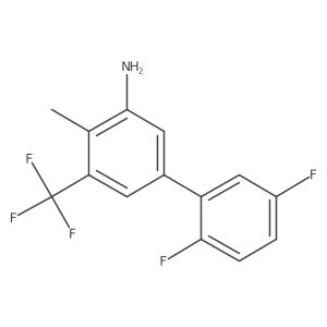 5-(2,5-Difluorophenyl)-2-methyl-3-(trifluoromethyl)aniline结构式