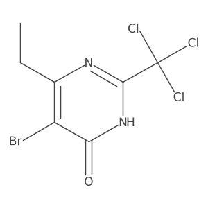 5-Bromo-6-ethyl-2-(trichloromethyl)-3,4-dihydropyrimidin-4-one结构式