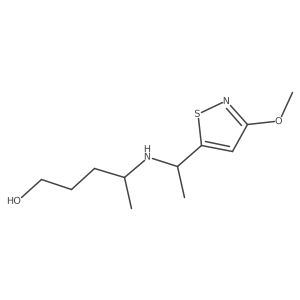 4-{[1-(3-Methoxy-1,2-thiazol-5-yl)ethyl]amino}pentan-1-ol Structure