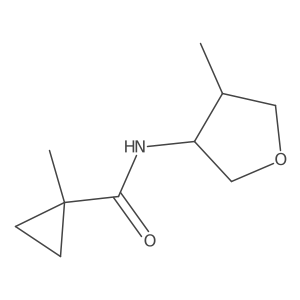 1-methyl-N-(4-methyloxolan-3-yl)cyclopropane-1-carboxamide结构式