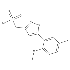 [5-(2-Methoxy-5-methylphenyl)-1,2-oxazol-3-yl]methanesulfonyl chloride Structure