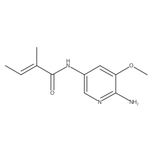 N-(6-amino-5-methoxypyridin-3-yl)-2-methylbut-2-enamide Structure