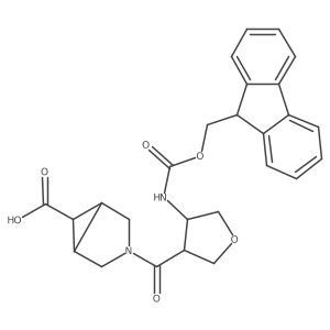 (1R,5S)-3-[4-({[(9H-fluoren-9-yl)methoxy]carbonyl}amino)oxolane-3-carbonyl]-3-azabicyclo[3.1.0]hexane-6-carboxylic acid Structure