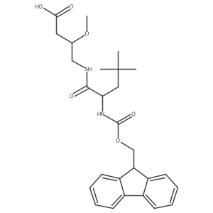 4-[2-({[(9H-fluoren-9-yl)methoxy]carbonyl}amino)-4,4-dimethylpentanamido]-3-methoxybutanoic acid结构式