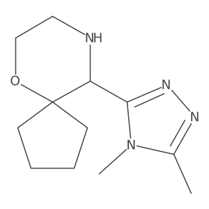 10-(dimethyl-4H-1,2,4-triazol-3-yl)-6-oxa-9-azaspiro[4.5]decane结构式
