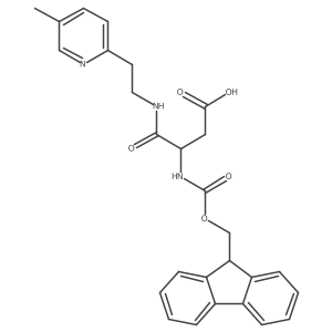 3-({[(9H-fluoren-9-yl)methoxy]carbonyl}amino)-3-{[2-(5-methylpyridin-2-yl)ethyl]carbamoyl}propanoic acid结构式