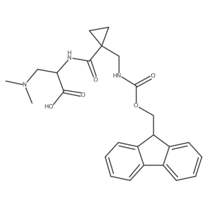 3-(dimethylamino)-2-({1-[({[(9H-fluoren-9-yl)methoxy]carbonyl}amino)methyl]cyclopropyl}formamido)propanoic acid结构式