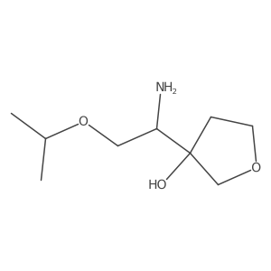 3-[1-Amino-2-(propan-2-yloxy)ethyl]oxolan-3-ol Structure