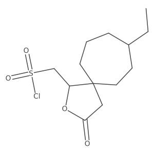 {8-Ethyl-3-oxo-2-oxaspiro[4.6]undecan-1-yl}methanesulfonyl chloride Structure