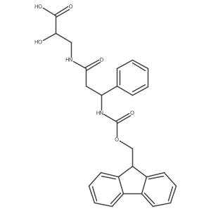 3-[3-({[(9H-fluoren-9-yl)methoxy]carbonyl}amino)-3-phenylpropanamido]-2-hydroxypropanoic acid Structure